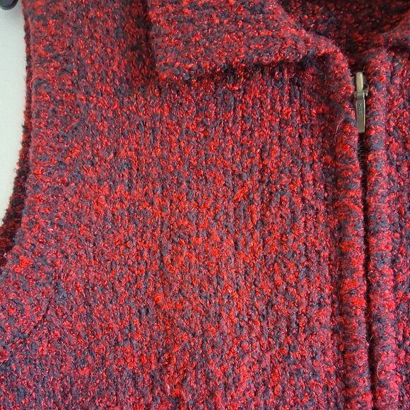Bechamel Red Zip Cable Knit Sweater Vest Women's Size M - Picture 4 of 12